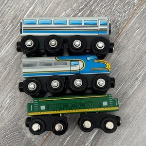 Set of Wooden Magnet Trains